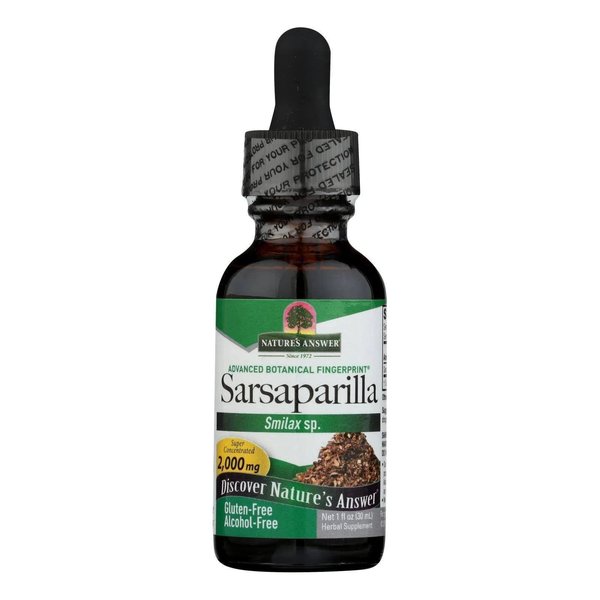 Nature's Answer Alcohol-Free Sarsaparilla Root Liquid , 1-Fluid Ounce | Natural Cleanser & Detoxifier