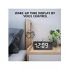 Projection Alarm Clock with USB Charging Multi-Function LED Large Digital Display Mirror Design Bedroom 180° Rotatable 24 Hour