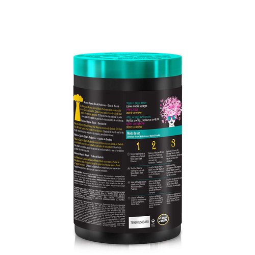 NOVEX Mystic Black Deep Conditioning Mask - Baobab Oil Protects, Adds Moisture, Controls Frizz, Enhances Shine - Rich in Vitamin A, C, D and E - Omega 3, 6 and 9 (400g/14.1 OZ