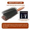 Vess C-2000 Professional Hair Brush Tourmaline Ceramic 9 Row Round Tip Curved Pad Anti-static Natural Rubber Specialized Pin Structure