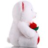 Sumind Valentine Bear Plush Stuffed Animals Gift 10 Inch Cute Plush Animals Heart Holding Soft Plush Toy for Valentine's Day, Mother's Day, Wedding, Anniversary, Birthday (White Bear)
