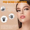 BIGOLY Glue-Free False Eyelashes Glue-Free Self-Adhesive False Eyelashes a Must-Have For Lazy People DIY Jelly Gel False Eyelashes Set Lash Extension Kit (Cactus)