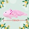 FRANKIEZHOU Realistic Axolotl Stuffed Animal-Pink 19”, Axolotl Plush Toy, Valentine Stuffed Animals,Salamander Plush,Gifts for Boy Girl Wife Baby, Baby Gift,Toy for Boy,Home Decor,Hugging Toy