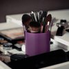 Narwey Makeup Brush Holder Travel Brushes Case Bag Cup Storage Dustproof for Women (Purple)