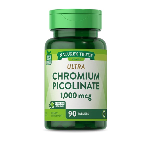 Nature's Truth Chromium Picolinate 1000 mcg Dietary Supplement, 90 Count