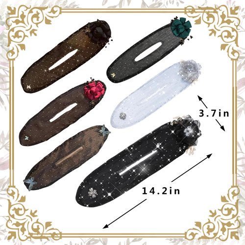 6PCs 2024 New Hand Embroidered Flowers Deft Bun Hair Twister, Lazy Hair Bun Clip, Flower Bun Twist Tool, Easy Bun Maker for Long & Thick Hair, Ball Hair Clip Flower Hair Bun Roller Clip