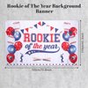 Rookie of the Year First Birthday Baseball Party Decorations, Baseball Birthday Decorations Baseball Party Supplies, Baseball Decorations Baseball Birthday Banner for Boys Party Backdrop