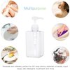 Pump Bottle, 15oz/450ml Refillable Plastic Empty Lotion Soap Dispenser Liquid Container for Shampoo or Body Wash, 2 Pack Clear