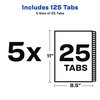 Avery 26-50 Legal Exhibit Dividers for 3 Ring Binders, 25-Tab Sets, Allstate Style, 5 Binder Divider Sets (21702)