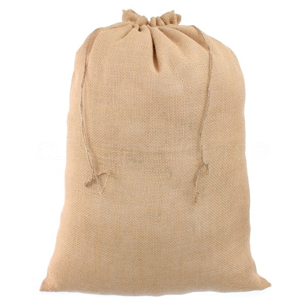 CleverDelights 18" x 24" Burlap Bags - 6 Pack - 18x24 Inch Jute Burlap Drawstring Sacks