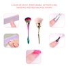 2 Pcs Rose Makeup Brushes Nail Fust Brush Powder Cleaner Brushes Soft Brush Acrylic Nail Arts Manicure UV Gel Nail Polish Nylon Brush UV Gel Nail Polish Nylon Brush DIY Design Tools