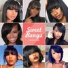 GLAM21USA Bangs Hair Clip In Bangs Clip on Bangs Sweet Bangs Fringe Bang Synthetic Hair Piece Hair Extenstions for Women Sweet Bangs (Fringe Bang, 1B - Off Black)