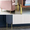 Osring Modern Furniture Legs 5 Inch Metal Furniture Table Leg Gold, Steel Side-Mounted Sofa Cabinet Feet Set of 4, Also for Home Coffee Table Feet DIY Replacement
