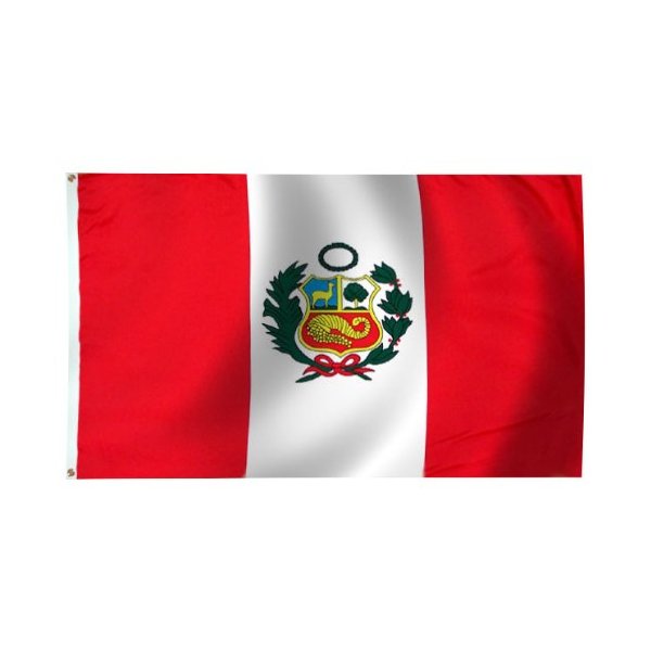 Peru Flag (With Seal) 3X5 Foot E Poly
