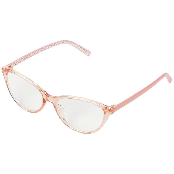 Kate Spade New York Women's Roanne Blue Light Readers Cat Eye Reading Glasses, Pink/Demo Lens, 54mm, 16mm + 2.5