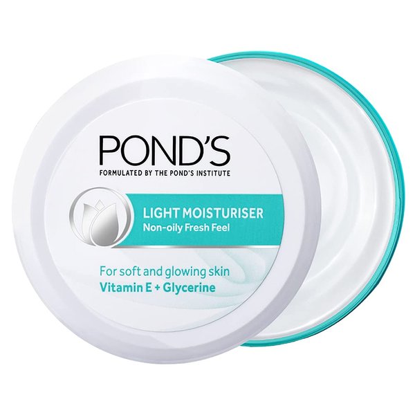 Pond's Light Moisturiser | Non-Oily Fresh Feel With Vitamin E+ Glycerine | 150ml (5.1 Fl Oz)