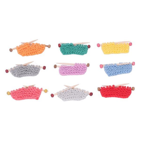 Dollhouse Wool Yarn Knitting 9 Pcs, Miniature Hand Made Wool Knitting Sweater Decoration for 1:12 Doll House Bicycleseatpost Accessories Toy