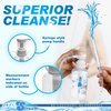 Cleanstream Pump Action Enema Bottle with Nozzle, Travel Enema Kit for Colon Cleansing with Syringe Handle and Nozzle Tip, Reusable at Home Cleaner Set for Men and Women, Premium Silicone, 300 ml