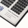 90Pcs 8-18mm Available Grafted Thickness 0.07mm Wide Stem Individual False Eyelashes Dramatic Look Cluster Volume Eye Lashes Extensions (8mm)