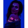 12 Sheets Glow in The Dark Temporary Tattoos Butterfly Flower Floral Luminous Tattoo Stickers Body Face Fake Waterproof Tattoos for Adults Women Man Rave Festival Accessories Party Favor Supplies