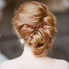 Generic 20 Pieces Red Crystal Hair Pins Rose Flower Hair Clips U Shaped for Bride Women Girls Wedding Dance Birthday Hair Accessories
