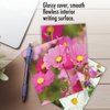 The Best Card Company - 10 Blank Note Cards with Flowers (4 x 5.12 Inch) - Floral Notecards, All Occasion Boxed Assortment - Cosmos-Politan M6029