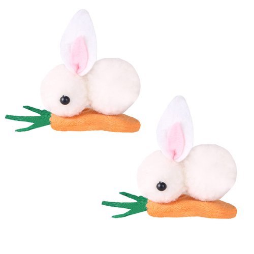 Soochat Bunny Hair clips Carrot Hairpin Easter Rabbit Hair Clips for Easter Halloween Party Fancy Dress Cosplay Costume Headwear 2Pcs
