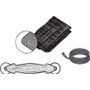 Make-2-Fit P 7515 Screen Door Repair Kit with Rolling Tool – Replace the Screen on Windows or Patio Doors, 36 In. x 84 In. Charcoal Fiberglass Screen Cloth and Black Spline (1 Kit)