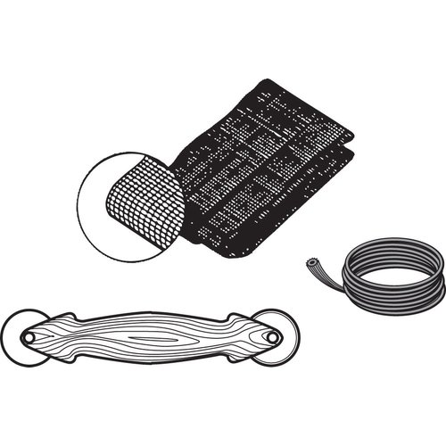 Make-2-Fit P 7515 Screen Door Repair Kit with Rolling Tool – Replace the Screen on Windows or Patio Doors, 36 In. x 84 In. Charcoal Fiberglass Screen Cloth and Black Spline (1 Kit)
