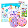 Play-Doh Air Dry Clay Craft Kit for Kids - Bundle with Play-Doh Crunchy Clay Donut Activity Set with Glaze, Clay Add-Ins, Stickers, More | Play-Doh Activity Set for Boys, Girls