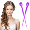 180 PCS Brush Roller Pick Plastic Hair Roller Pins Brush Hair Rollers Pins Hair Curler Roller Pin for Hair Curling Styling Accessories (Purple)