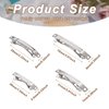 100Pcs Iron Blank French Barrette Hair Clip 4 Sizes 39/51/59/78mm Long Platinum for DIY Hair Accessories Making