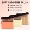 Orybot Self Tan Brush-Kabuki Brush for Body，Sunscreen Brush，Blusher, Shadow, Powder,Bronzer and FoundationBrush，Makeup Brushes for Face and Body（Bamboo）