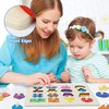 Shape Puzzles Wooden Puzzles for Toddlers, Peg Puzzle Educational Shape Sorter Toys Wooden Shape Board Puzzles, Preschool Learning Educational Toy for Baby Girls Boys