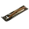Classic Samurai Stainless Steel Professional Barber Straight Edge Razor with 100 Count Single Edge Razor Blades (Brown)