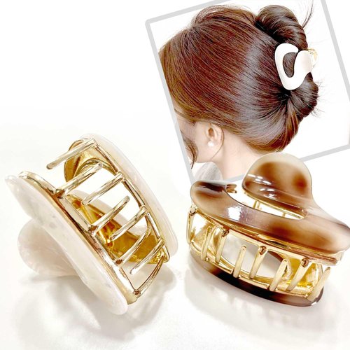 Metal Hair Clips,Claw Clips for Thick Hair, Metal Claw Clips for Thin Hair, Strong Hold Hair Claw Clip, Girls Hair Clips Hair Accessories for Women and Hair Clips Women fashions Hair grips, 2Pcs