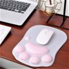 Cute Cat Claw Paw Mouse Pad with Gel Wrist Rest Support - Soft Silicon Ergonomic Computer Mouse Pads - Women/Kids Mouse Mat Desk Accessories