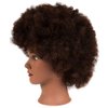 Morris Mannequin Head With 100% Human Hair Curly Hair Training Head Manikin Head Cosmetology Doll Head for Hairdresser Girls Practice Styling Braiding with Clamp Stand (SY)
