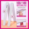 Teenitor Gel Nail Polish Remover Kit with 10pcs Nail Polish Remover Clips Cap 115pcs Nail Wipe Cotton Pads Nail Scraper Nail Files and Buffer Bushes - Hot Red