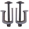 (2 Pack) Easy Mount - Truck Tool Box Clamps - Aluminum Tie Downs