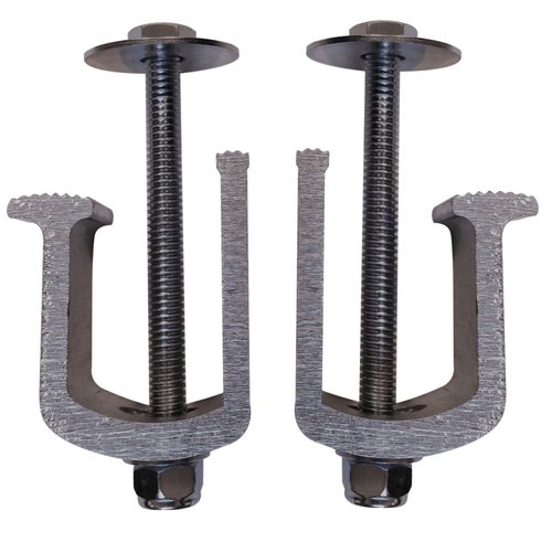 (2 Pack) Easy Mount - Truck Tool Box Clamps - Aluminum Tie Downs