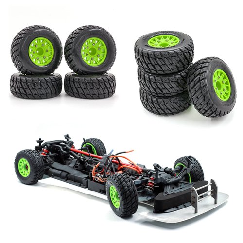 GoolRC RC Car Tires 4pcs Replacements for 12MM 14MM 17MM ARRMA Replacmenet for TRX HSP Tamiya HPI Off-Road Vehicle Short Truck RC Car Wheels RC Car Tires B