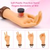 Yokilly Practice Hand for Acrylic Nails, Bendable Soft Nail Practice Hand, Flexible Plastic Nail Hand Practice, Fake Mannequin Training Hand for Nails Practice (with Clamp Holder)