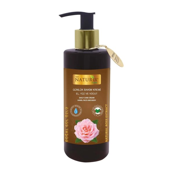 Hand Face and Body Vitamin Cream 8.45 Oz | Nourishing Care Normal to Dry Skin Lotion | Intensive Moisturizer Cream (Rose)