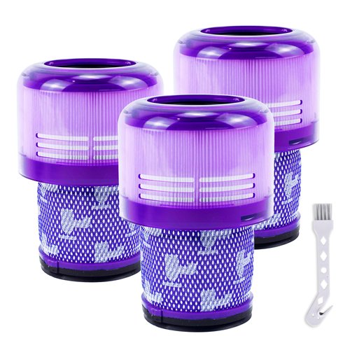 3 Pack Replacement Filter Fit for Dyson V11 Animal Torque Drive Complete V15 Detect Cordless Vacuum Cleaner, Compare to Part 970013-02