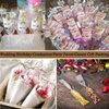 600pcs Cellophane Bags Set-300pcs 3x11 Cellophane Bags Long Clear Treat Bags Cello Cookie Bags, 300pcs Colors Twist Ties for Gifts Party Favors