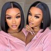 Hanne Fashion U Part Human Hair Wigs Brazilian Virgin Human Hair Wig Short Bob Wig for Black Women 12inch