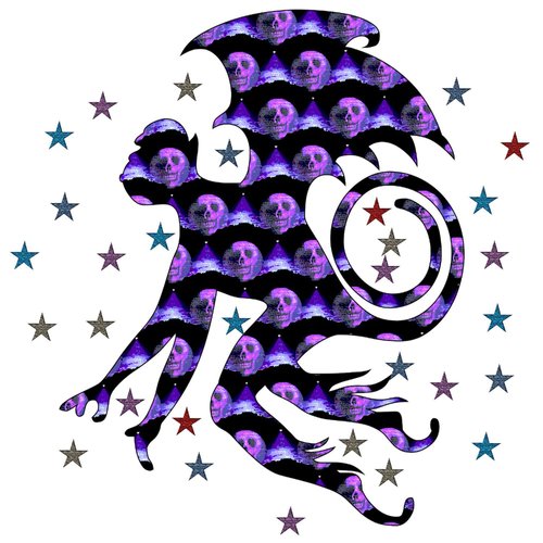 CafePress Flying Monkey Skulls Rectangle Sticker Rectangle Bumper Sticker Car Decal