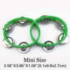 Bealuffe Tambourine Mini Hand Bell Percussion Musical Instrument Small Tambourine (Green 2 Pack)