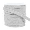 BENECREAT 27.34Yards Dark Gray Flat Replacement Cotton Cords, 12mm Wide Flat Drawstring Cord Rope with Plastic Spools for Garment Accessories Sports Pants Sweater